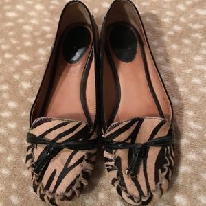 Animal print loafers